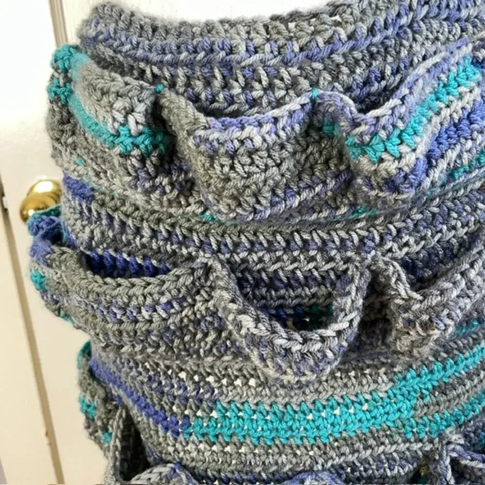 Handmade Crochet Egg Gathering Apron Farmhouse Chicken Coop Apron Cottagecore